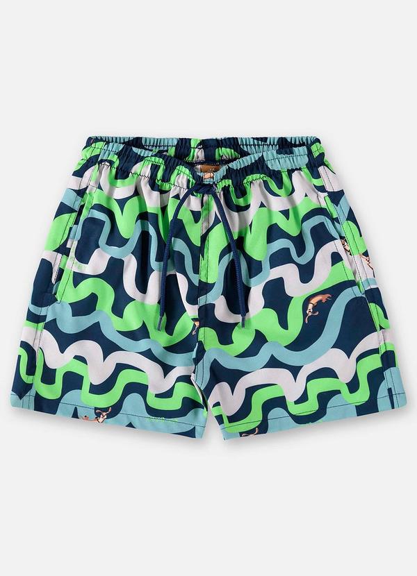 Vista 2 Short para Menino em Microfibra Azul Up Baby Up Baby