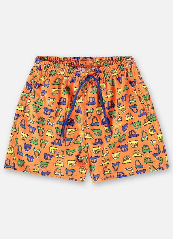 Vista 2 Short para Menino em Microfibra Laranja Up Baby Up Baby