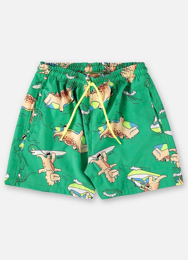 Vista 2 Short para Menino em Microfibra Verde Up Baby Up Baby