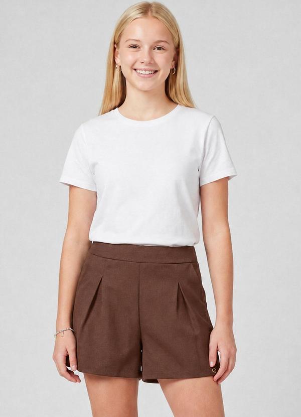 Shorts Juvenil Ponto Roma Marrom