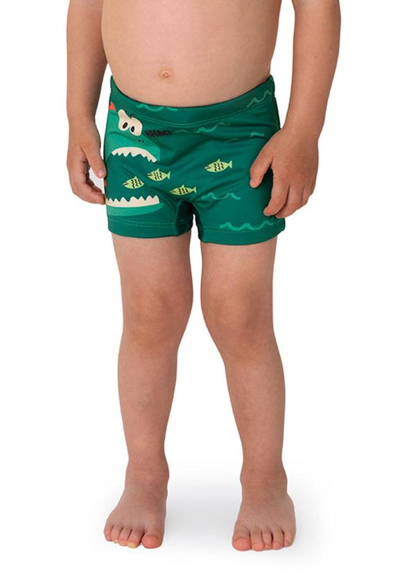 Sunga Boxer Peixes Uv Verde Turquesa