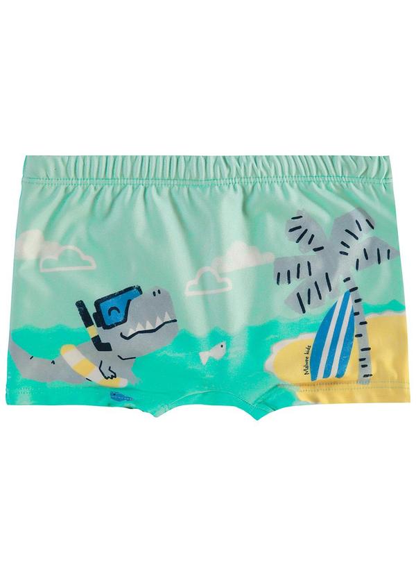 Vista 2 Sunga Boxer Tubarão Uv50 Verde Água Malwee Kids Malwee Kids