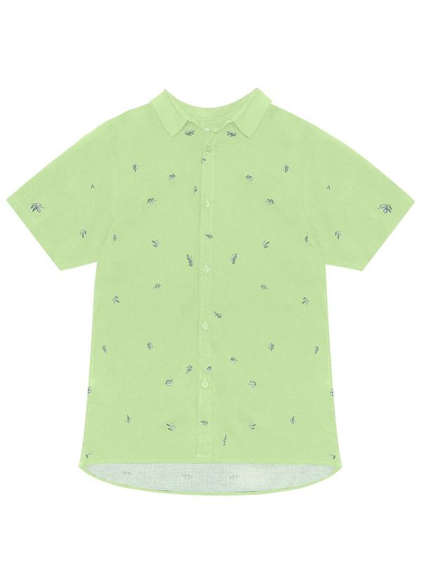 Vista 2 Camisa Juvenil Menino em Viscose Verde MINTY MINTY