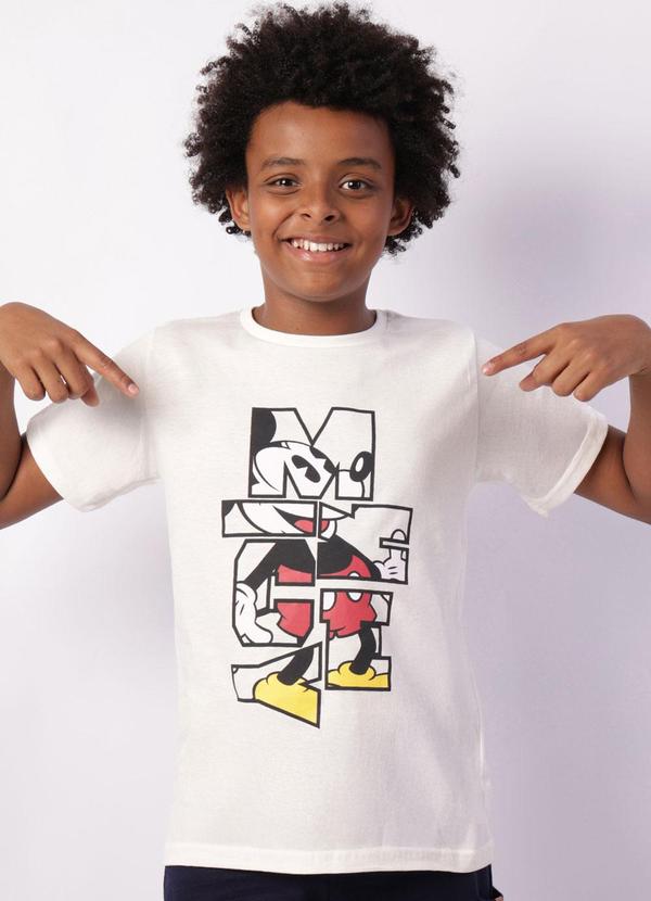 Camiseta Juvenil Mickey Off White