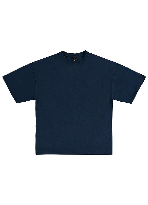 Camiseta Oversized Bever Look Back Teen Azul Mari