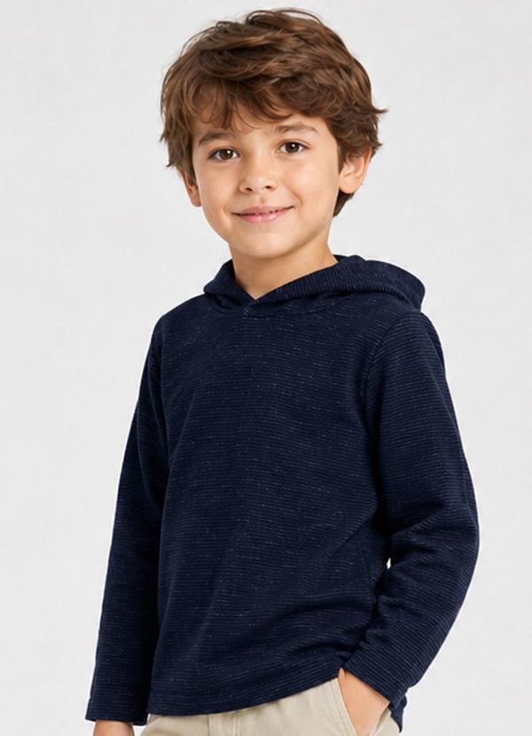 Blusão com Capuz Masculino Infantil Azul
