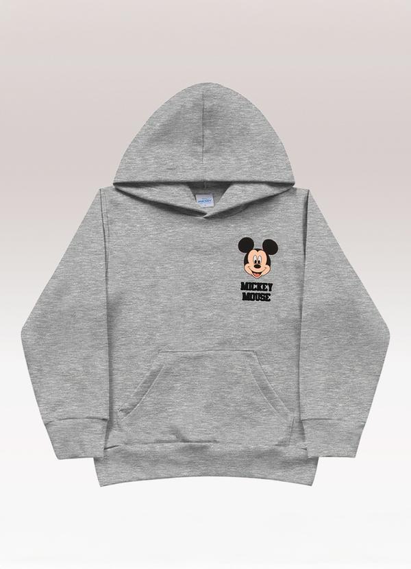 Blusão com Capuz Mickey Cinza
