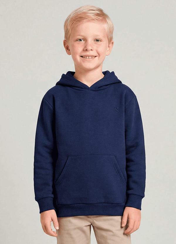 Blusão Infantil com Capuz Azul