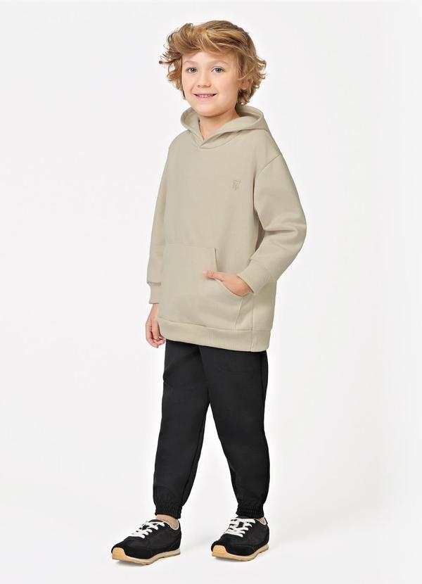Blusão Infantil com Capuz Bege