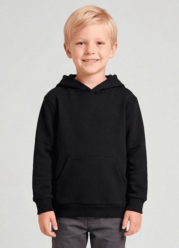 Blusão Infantil com Capuz Preto