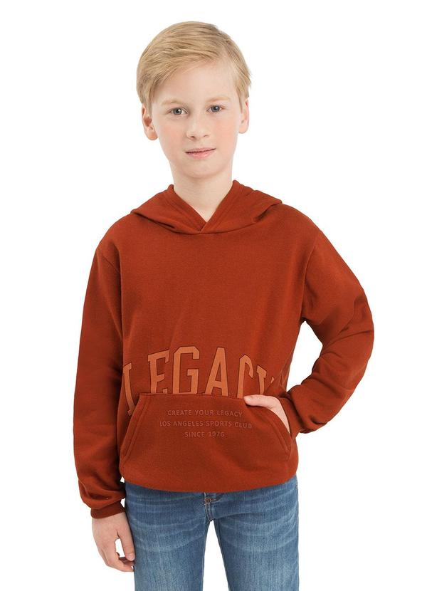 Blusão Infantil com Capuz Terracota