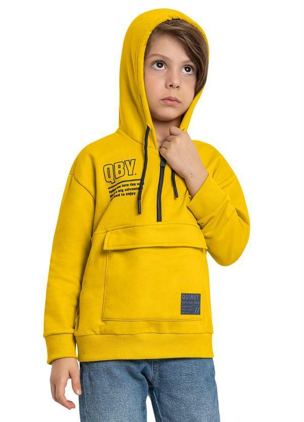 Blusão Infantil em Moletom Amarelo