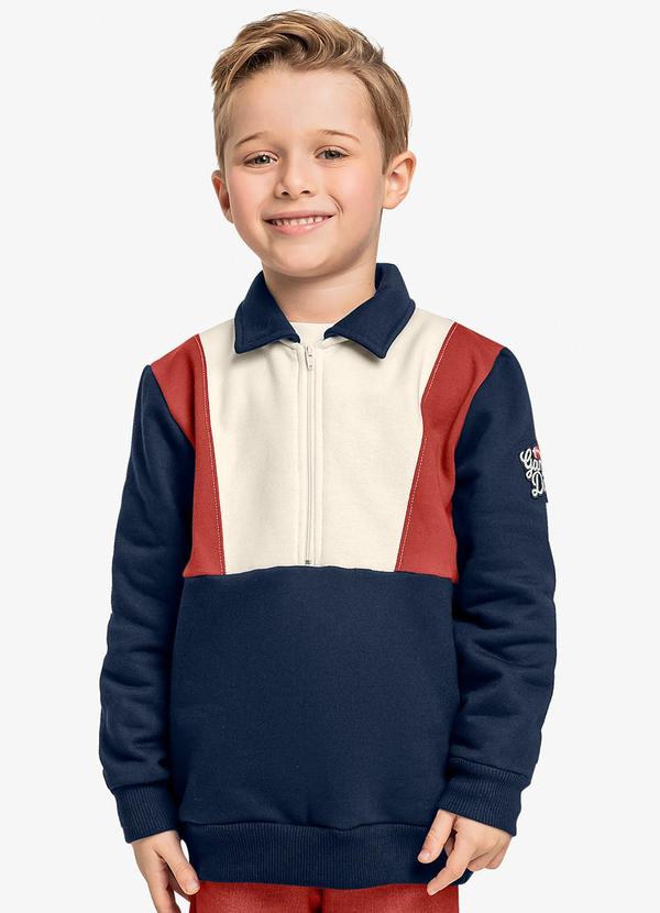 Vista 2 Blusão Infantil Masculino Azul Trick Nick Trick Nick