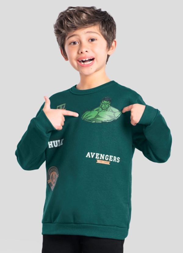 Blusão Infantil Menino Avengers Verde