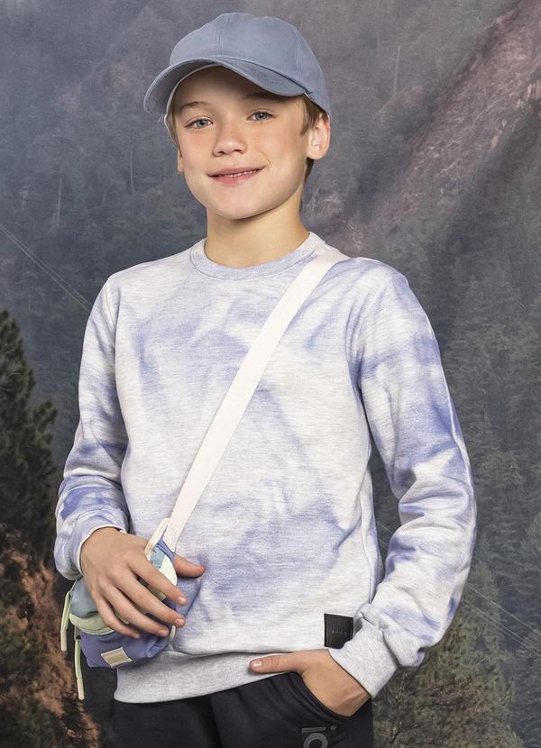 Blusão Menino em Moletom Felpado Cinza
