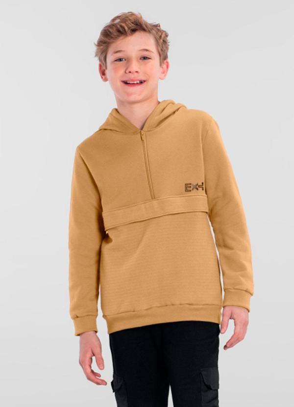 Blusão Menino em Moletom Marrom