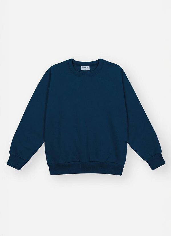 Blusão Moletom Felpado Infantil Menino Azul
