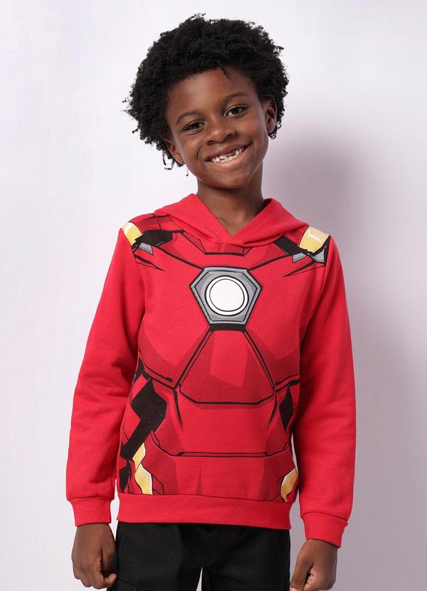 Blusão Moletom Infantil Homem de FerroVermelho