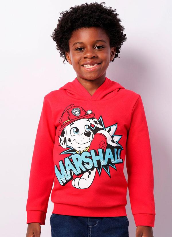 Blusão Moletom Infantil Marshall Vermelho