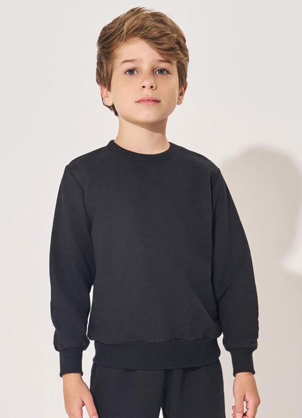 Blusão Moletom Infantil Menino Preto