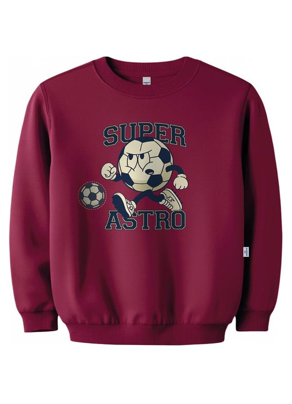 Blusão Super Astro em Moletom Bordô