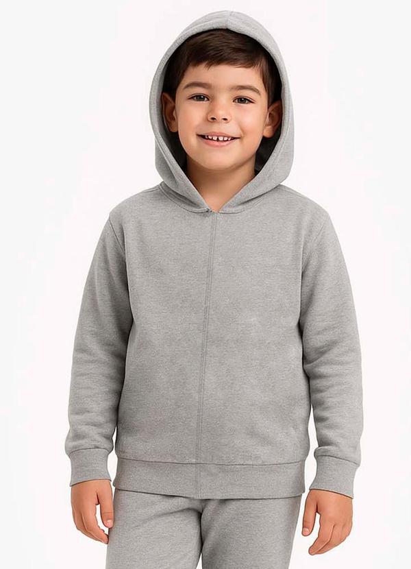 Vista 2 Camiseta Manga Longa Masculino Infantil Cinza Rovi Kids Rovi Kids