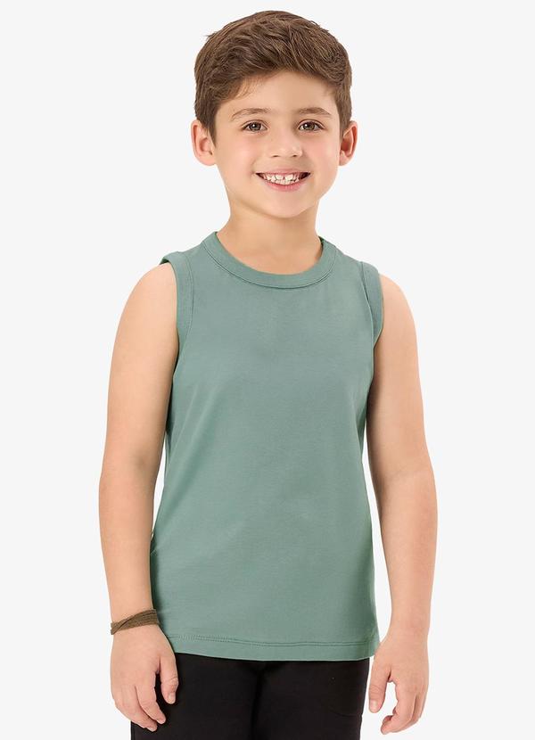 Regata Básica Infantil Masculina Verde