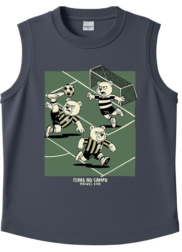 Regata Futebol em Malha Cinza Grafite