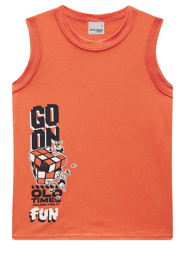 Regata Go On Old Times Fun em Malha Laranja