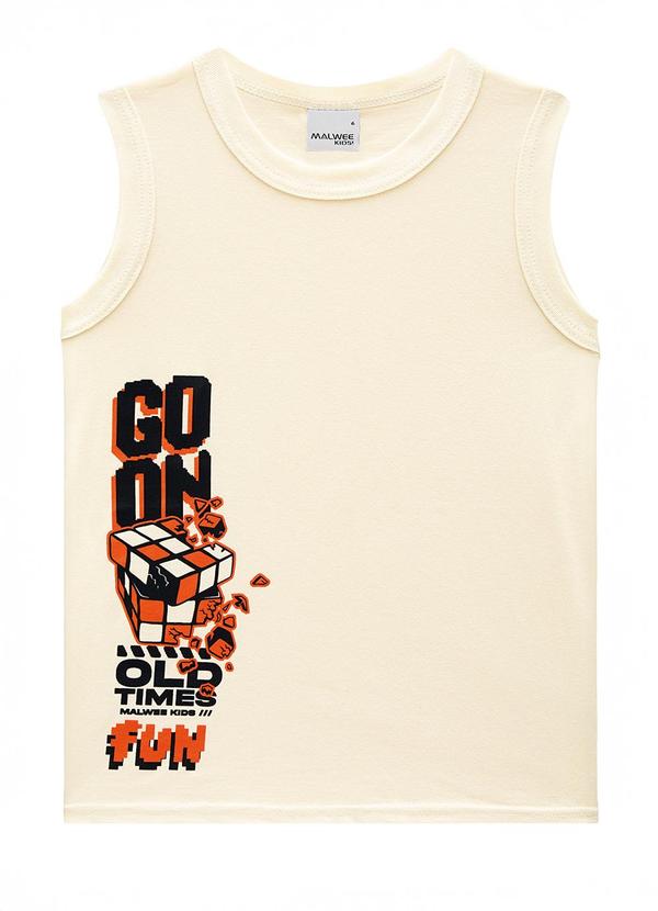 Regata Go On Old Times Fun em Malha Off White