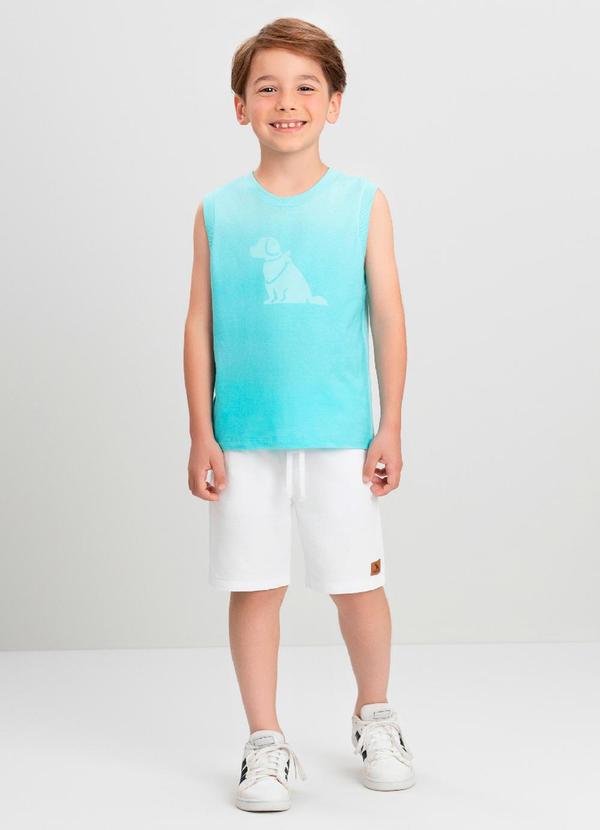 Regata Infantil Efeito Degradê Menino Quimby Azul