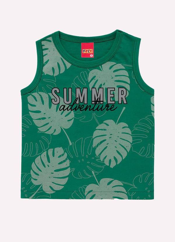 Regata Infantil Menino Summer Lettering Verde