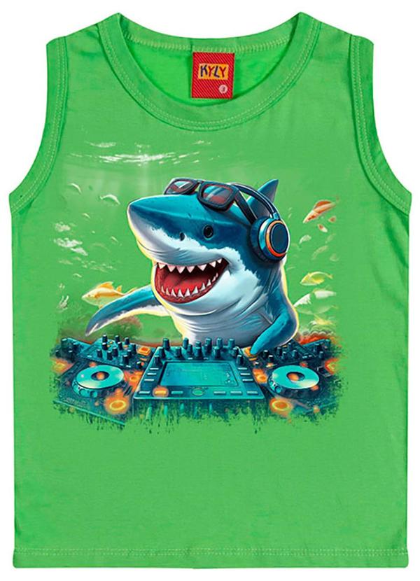 Regata Infantil Menino Tubarão Verde