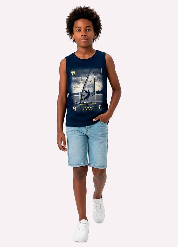 Regata Infantil Menino Windsurf Azul