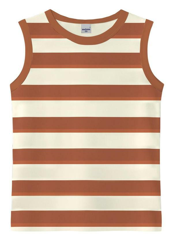 Regata Listrada em Malha Vermelho