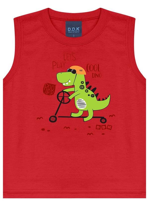 Regata Machão Infantil Dino Let¿S Play Vermelho