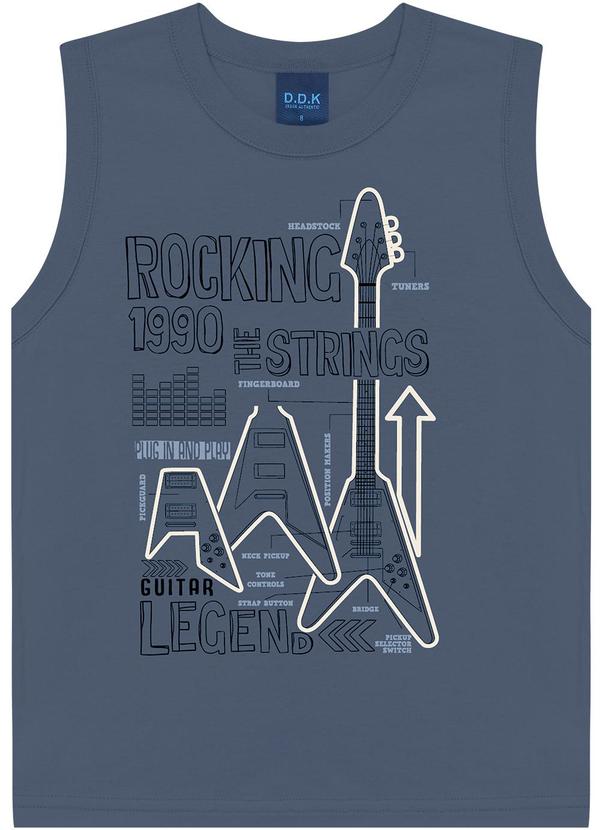 Regata Machão Infantil Guitar Legend Azul