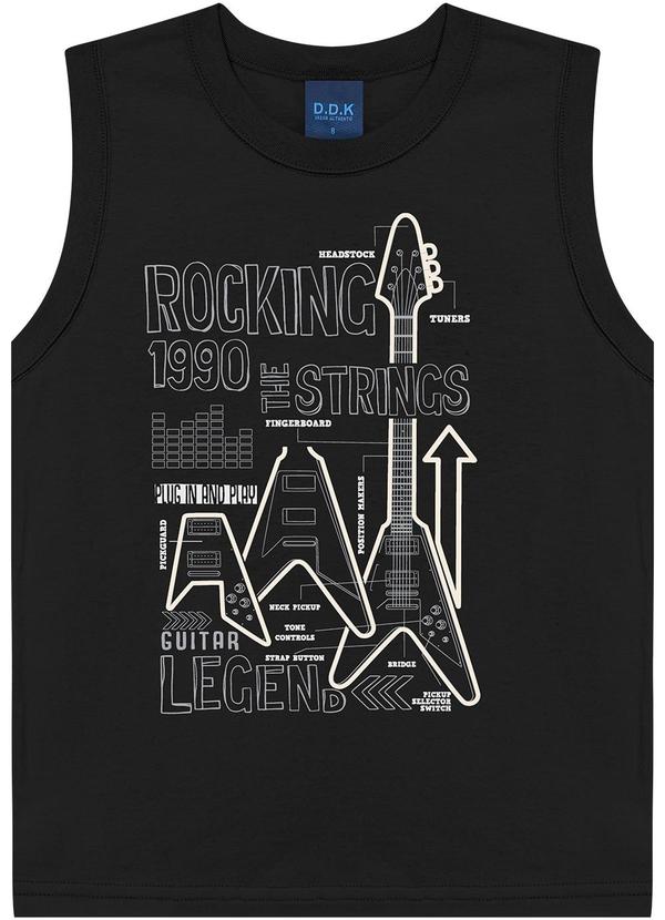 Regata Machão Infantil Guitar Legend Preto