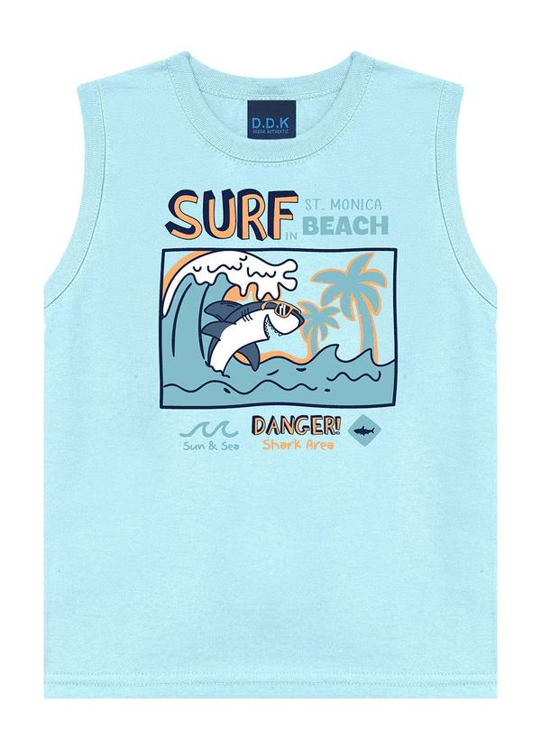 Regata Machão Infantil Surf Beach Azul