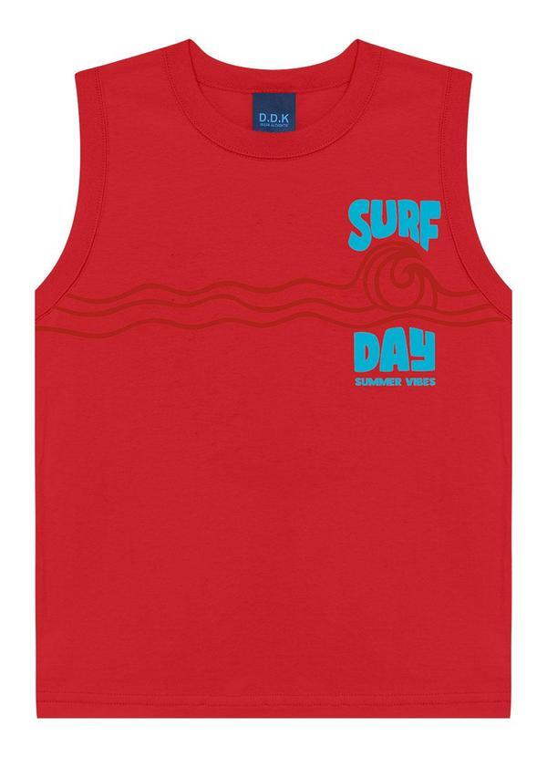 Regata Machão Infantil Surf Day Vermelho