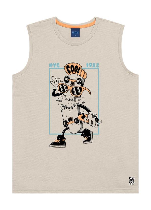 Regata Machão Juvenil Skate Nyc Cool 1982 Bege