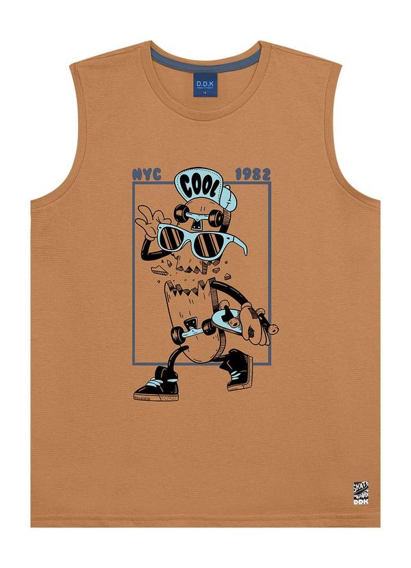 Regata Machão Juvenil Skate Nyc Cool 1982 Bege