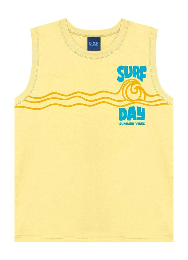 Regata Machão Juvenil Surf Day Amarelo