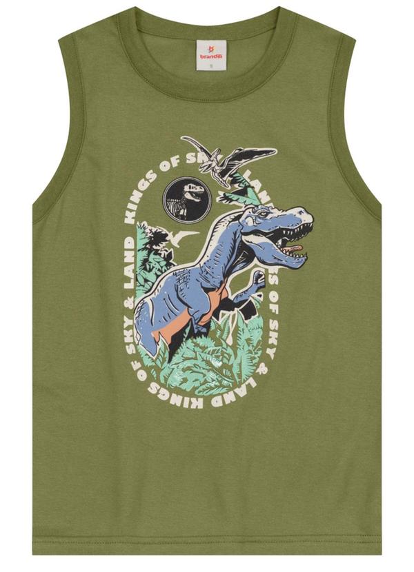 Regata Menino de Dinossauro em Gel Verde