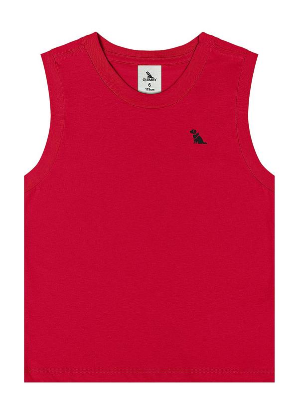Vista 2 Regata Menino Meia Malha Vermelho Quimby Quimby