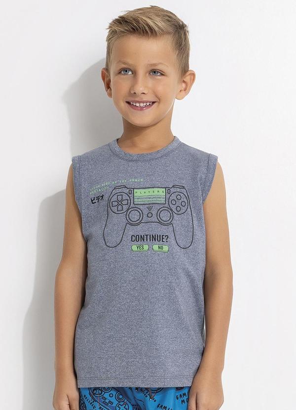Regata Infantil Gamer Cinza