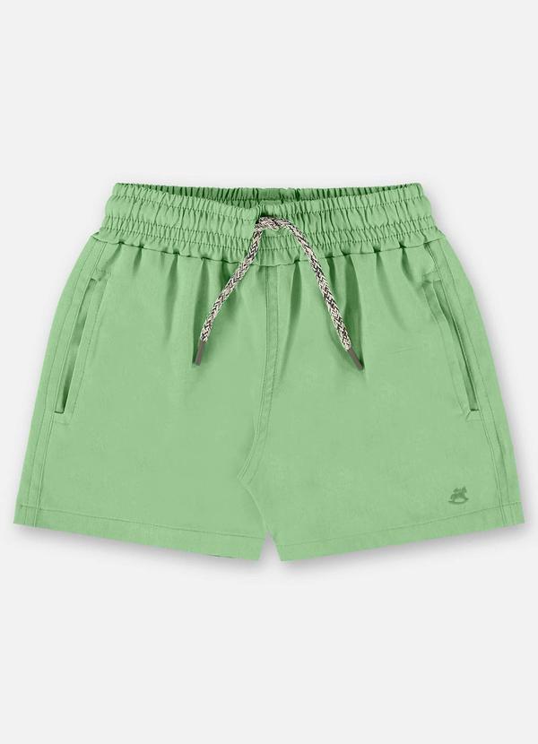 Short Infantil Menino em Poliéster Verde