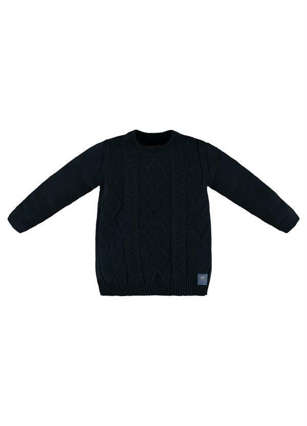 Blusão Infantil Menino em Tricot Azul