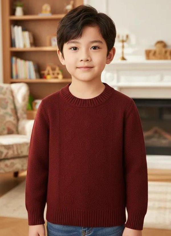 Sueter Infantil Gola Redonda Vermelho